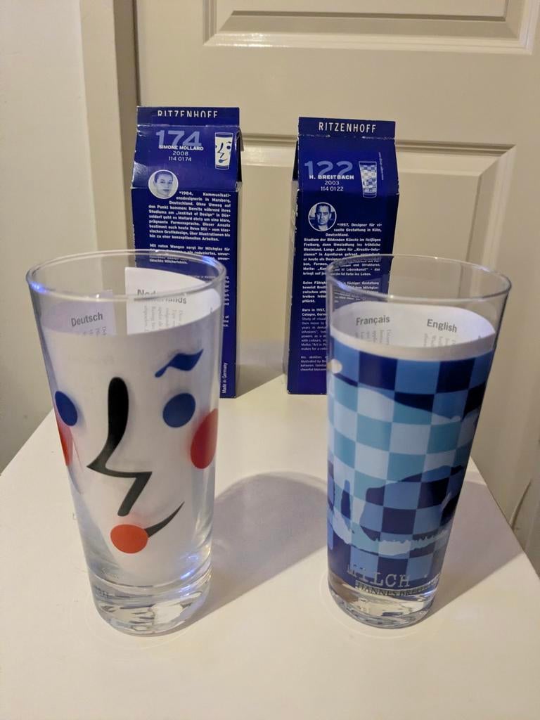 Melkglazen Ritzenhoff Vintage, Ophalen of Verzenden, Nieuw, Overige typen