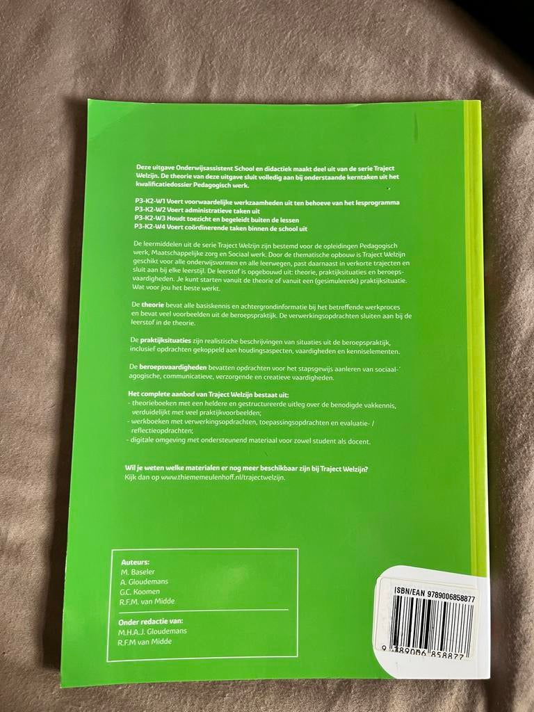 Onderwijsassistent School en didactiek PW - Theorieboek, Boeken, Studieboeken en Cursussen, Ophalen of Verzenden, Gamma, Zo goed als nieuw