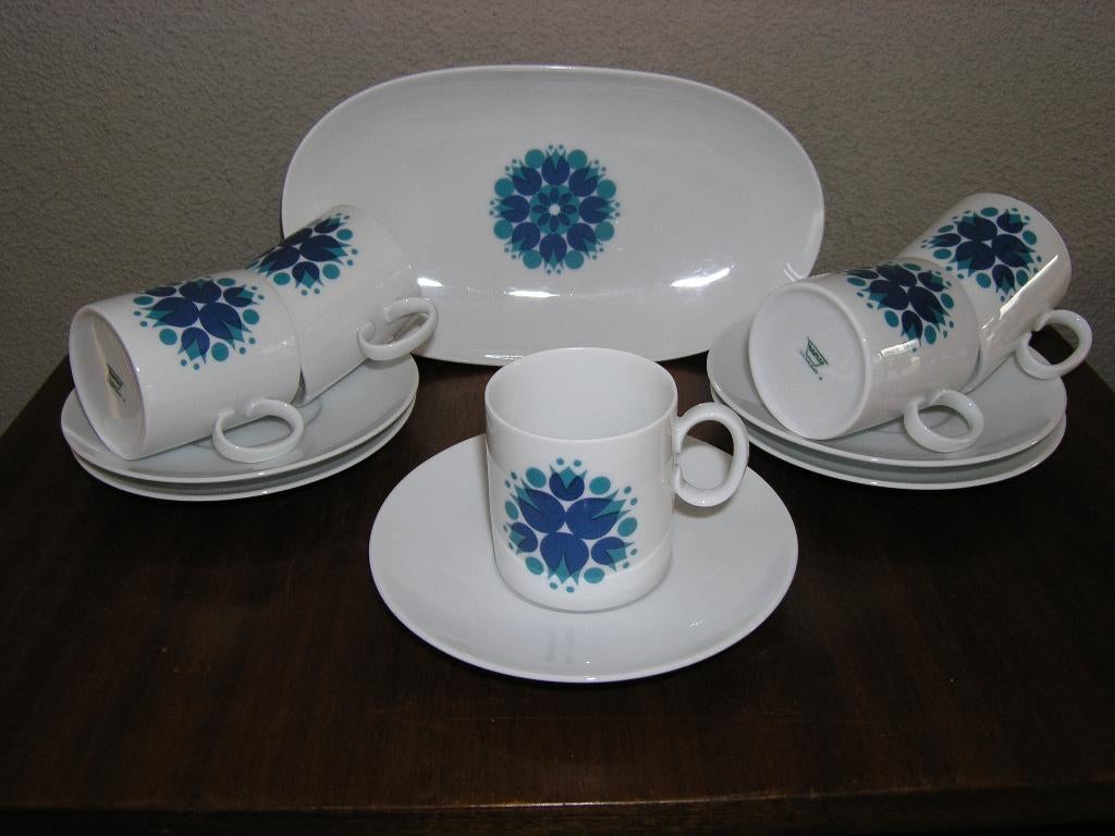 Vintage Thomas Germany Pinwheel Blue kop & schotels/schaal, Huis en Inrichting, Keuken | Servies, Gebruikt, Ophalen of Verzenden