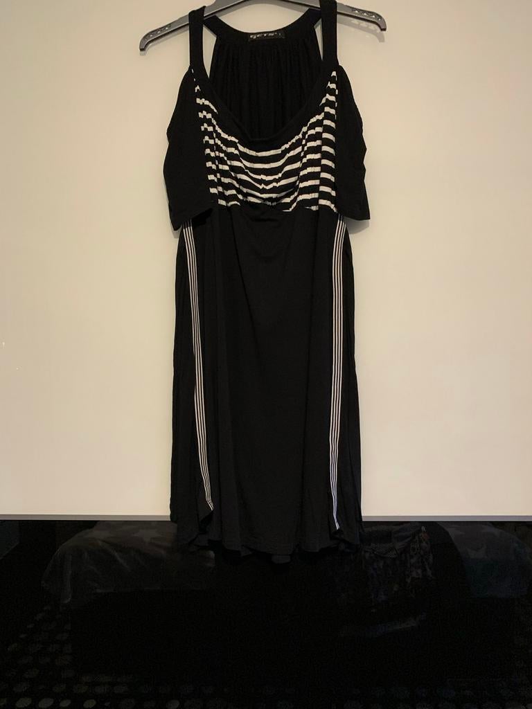 Gets zwart wit tuniek maat 3, Ophalen of Verzenden, Zo goed als nieuw, Overige kleuren, Blouse of Tuniek