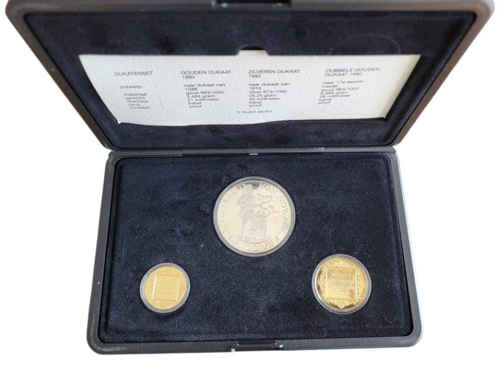 Nederland combinatieset gouden en zilveren dukaat 1992, Setje, Koningin Beatrix, Zilver, Overige waardes