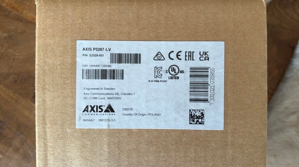 Axis P3267-LV Dome Camera, Ophalen of Verzenden, Nieuw