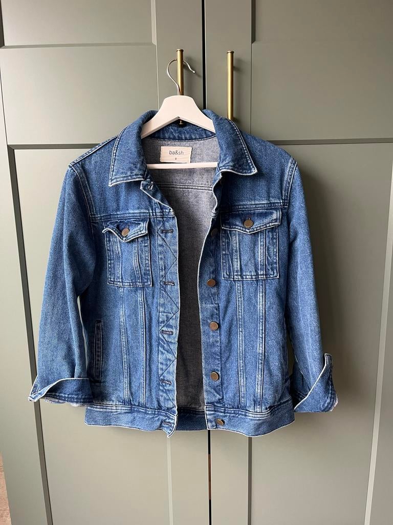 Ba&sh jeans jasje 34/36, Ophalen, Zo goed als nieuw, Maat 36 (S), Blauw