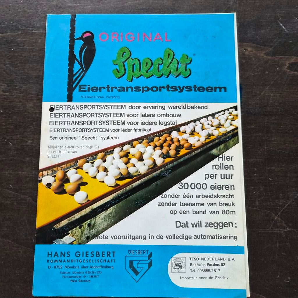 Origineel Specht Eiertransportsysteem Brochure, Ophalen of Verzenden