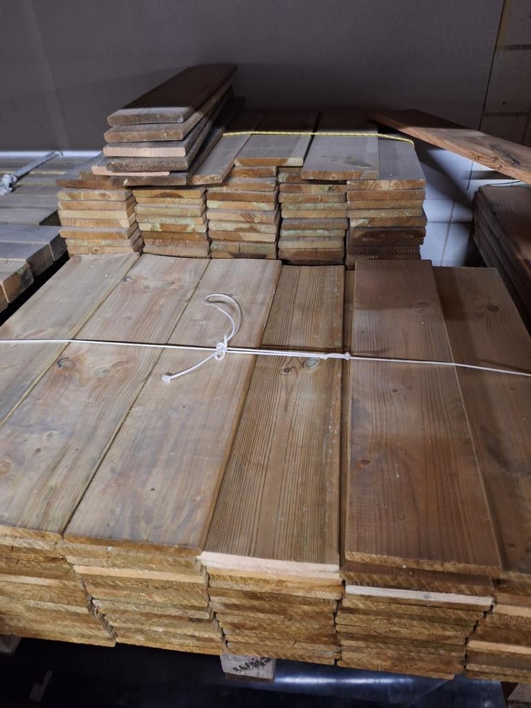 Grenen planken 140x16 mm geschaafd, Ophalen, Nieuw, Minder dan 180 cm, Planken