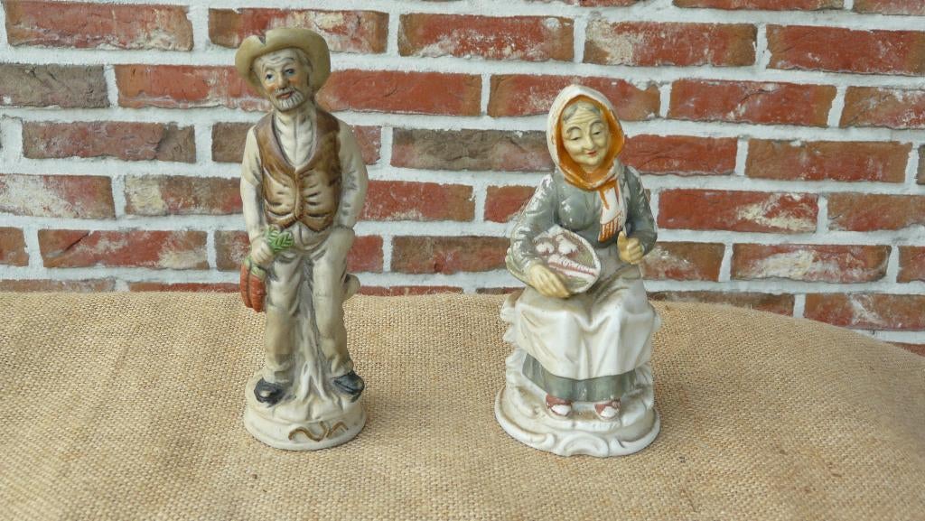 4 bisquit-porseleinen beeldjes, Ophalen of Verzenden