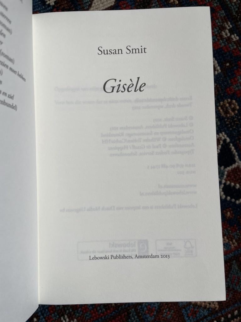 Susan smit / gisèle/ dikke hardcover, Boeken, Ophalen of Verzenden, Zo goed als nieuw