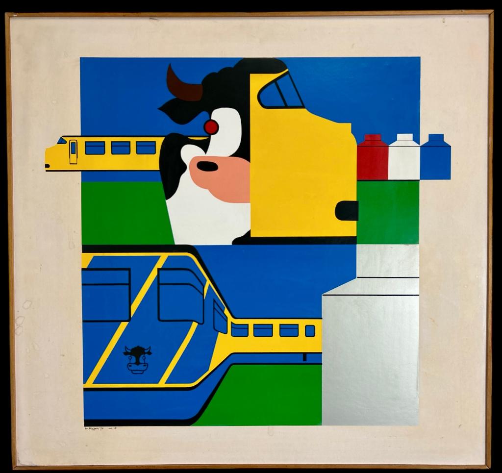 Ko Sliggers (1952–2022) Koeien NS Sprinter trein spoorwegen, Ophalen