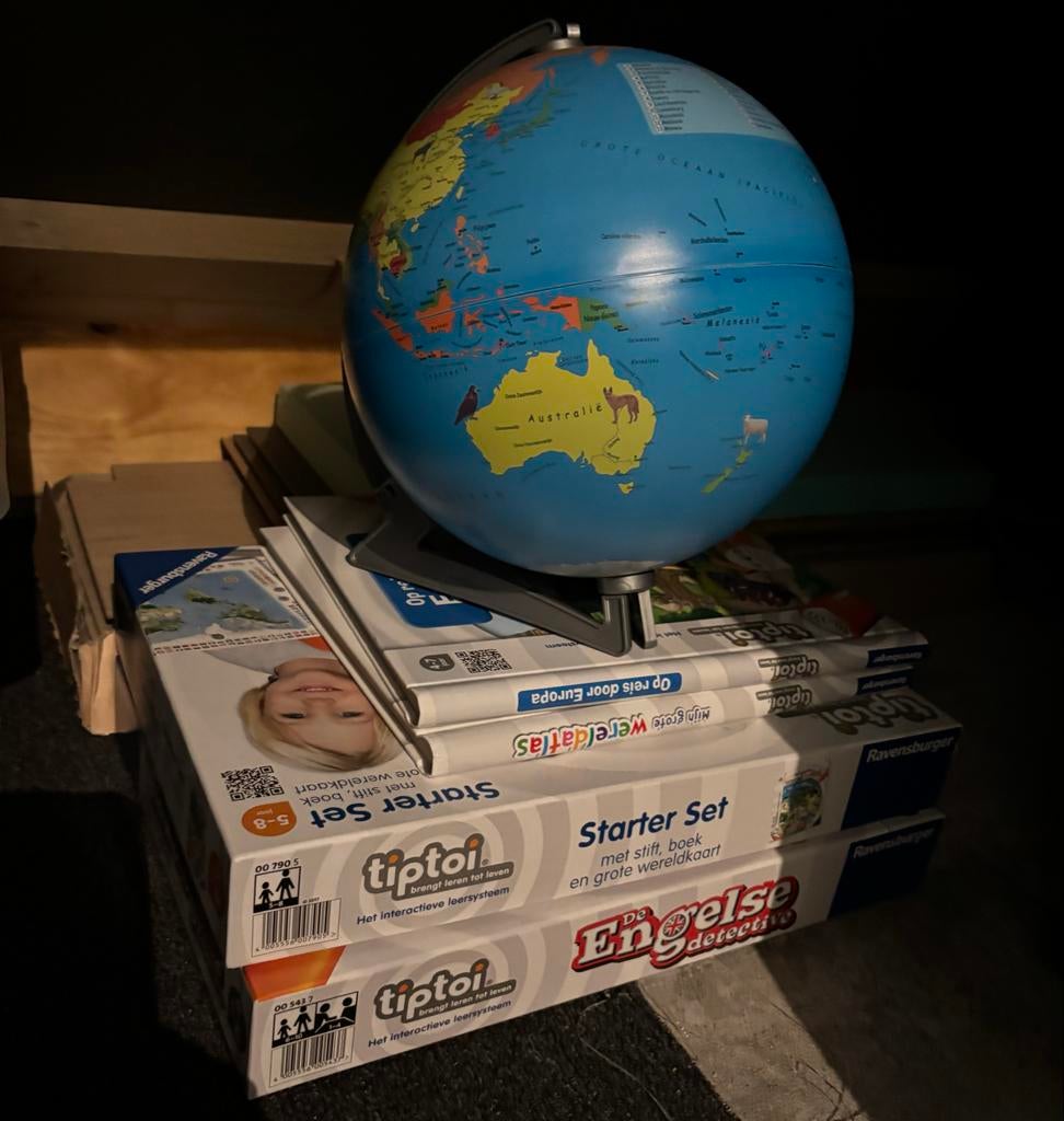 Tiptoi Starter Set met Wereldatlas en Engelse Detective, Ophalen, Gebruikt, Taal en Lezen