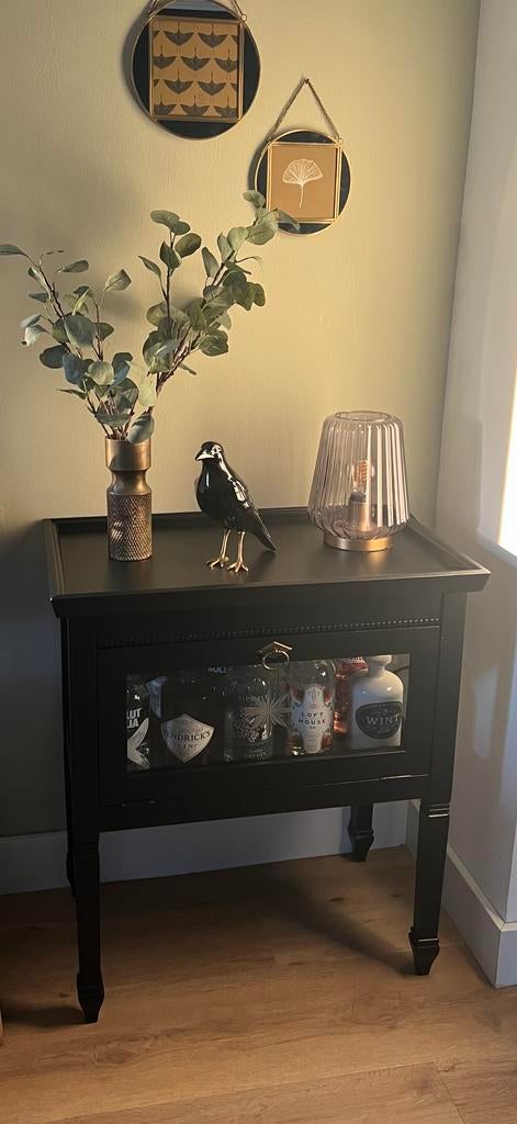 Vintage thee kast / bar kast / dranken kastje, Ophalen, Zo goed als nieuw