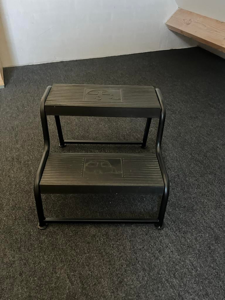 Caravan opstapje 2 treden zwart antislip, Ophalen, Zo goed als nieuw