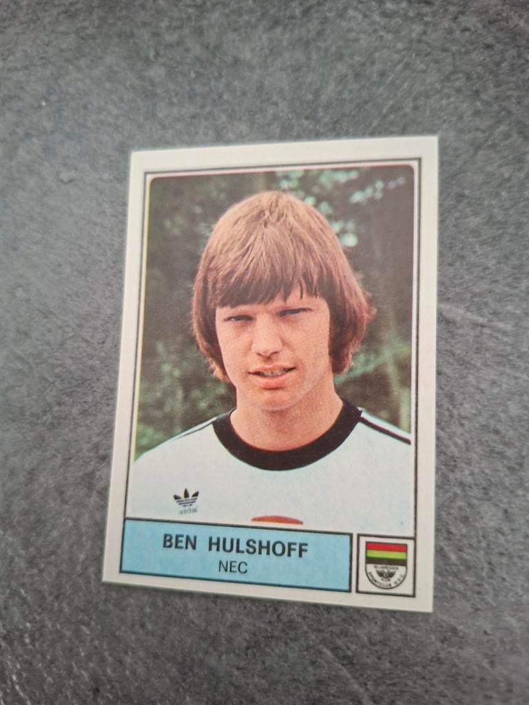 Panini sticker Voetbal 78. Speler Ben Hulshoff NEC Nijmegen., Verzenden, Zo goed als nieuw, Sticker