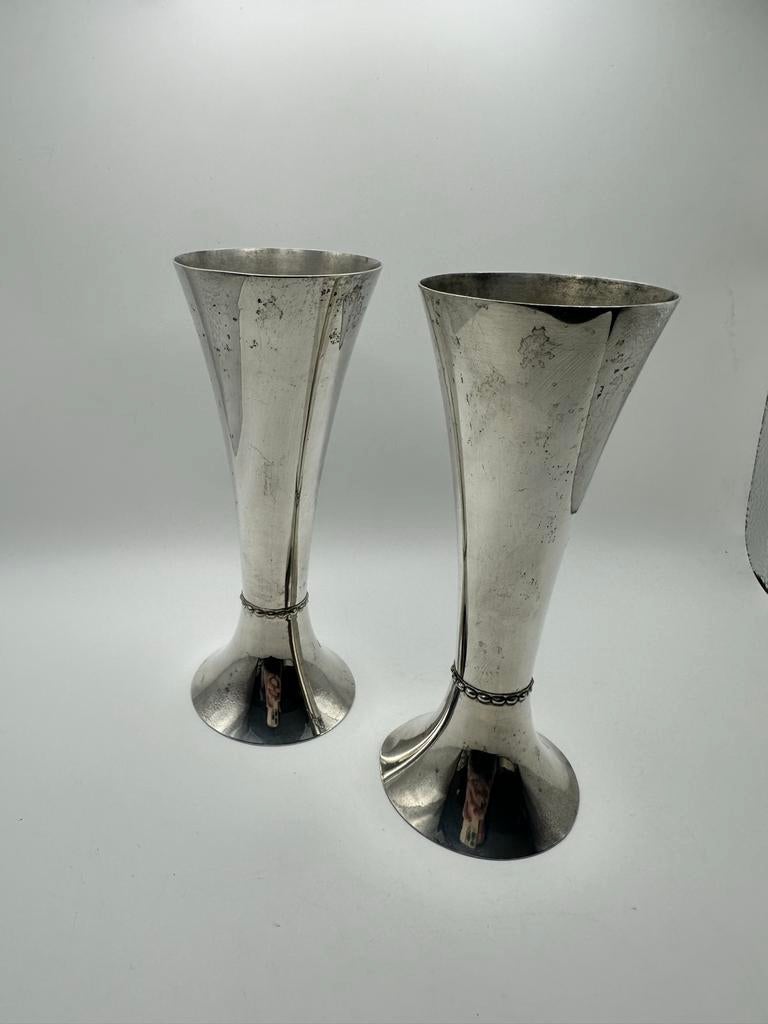 Set van 2 verzilverde Keltum vaasjes, Ophalen of Verzenden