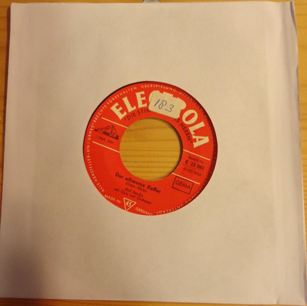 Ralf Bendix > Der schwarze koffer, Gebruikt, Overige genres, 7 inch, Single