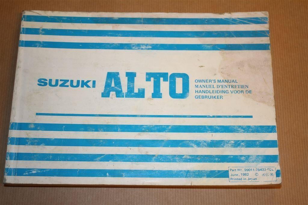 Handleiding Suzuki Alto - 1982, Ophalen of Verzenden