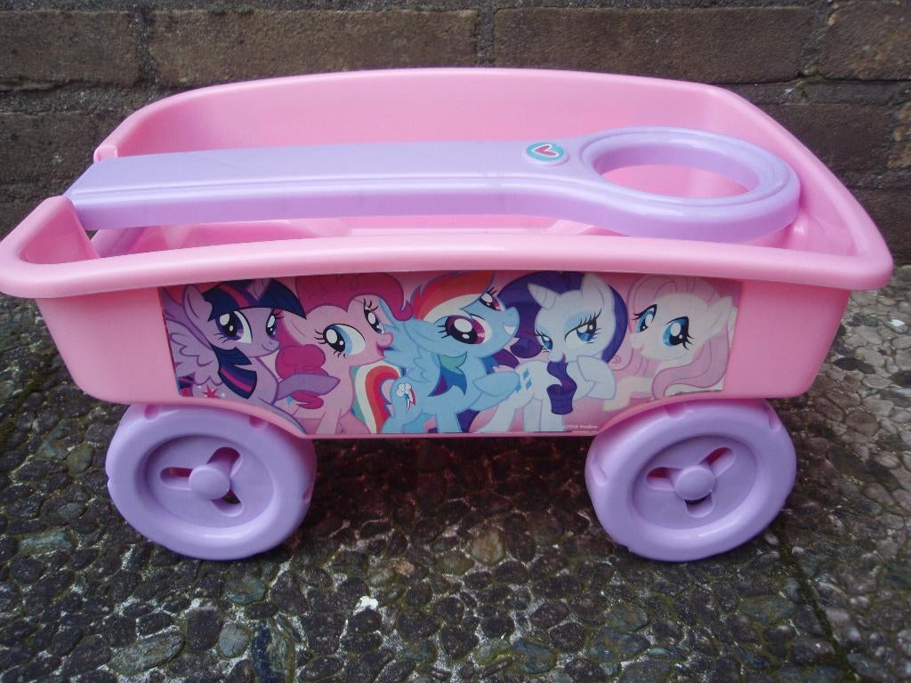 Strand-zandbak trekkarretje met pony print / Roze, Ophalen of Verzenden, Nieuw