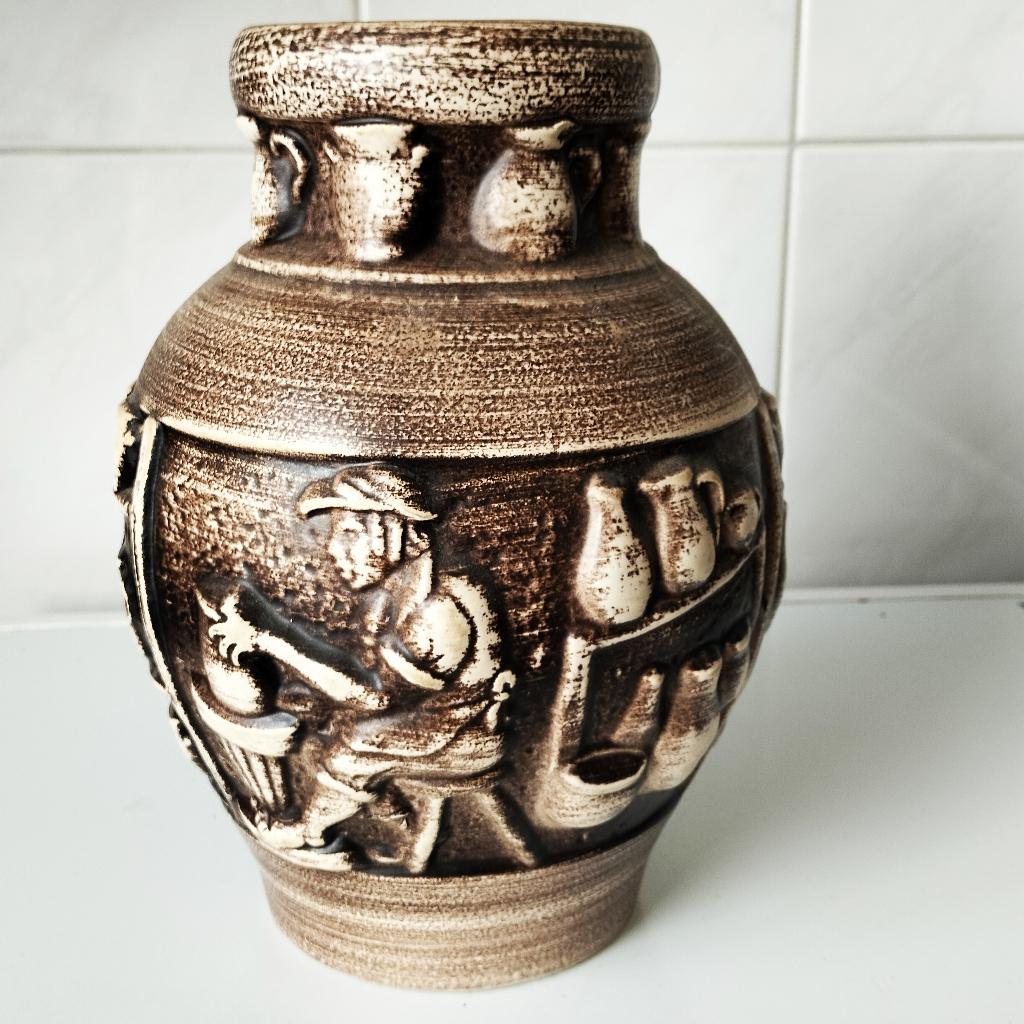 West Germany Knodgen vaas '60 jaren afb. Pottenbakker, Ophalen of Verzenden