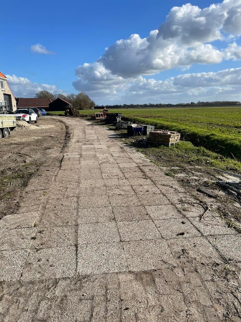 Gratis Grindtegels 40x60 en 50x50, Tuin en Terras, Tegels en Klinkers, Ophalen, Gebruikt, Beton, Terrastegels