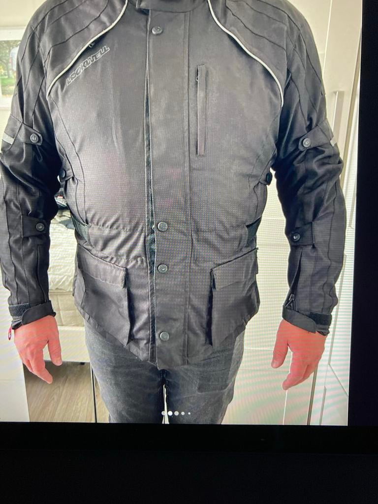 Lookwell Motorjas Textiel grijs maat 4xl (60), Ophalen of Verzenden, Tweedehands, Heren, Jas | textiel