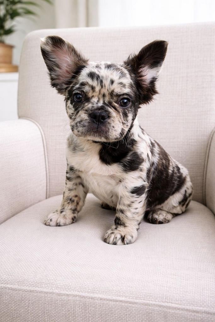 Franse buldog fluffy pup, 15 weken tot 1 jaar, Parvo, Eén hond, Nederland