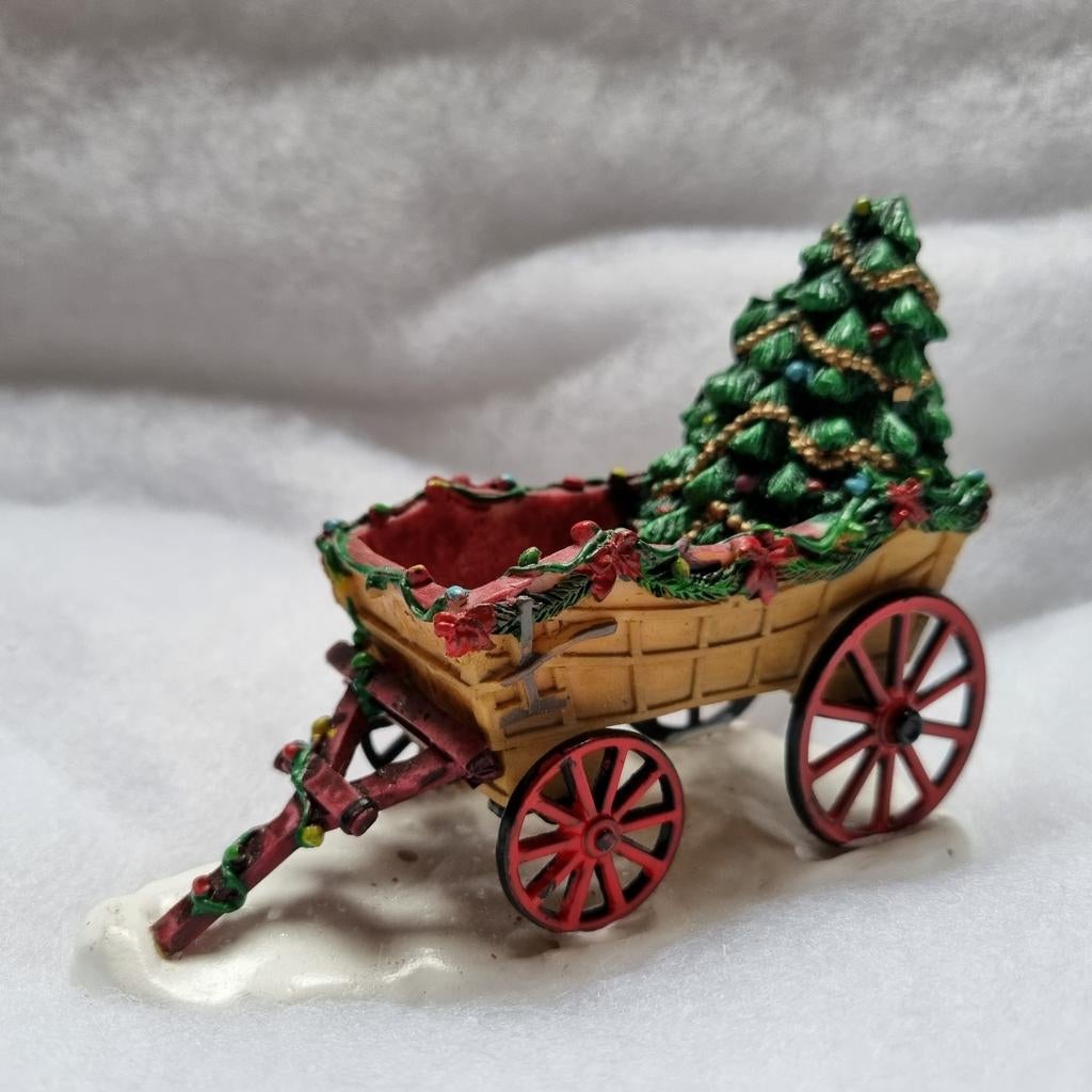 Lemax boerenkar met kerstboom, Ophalen of Verzenden