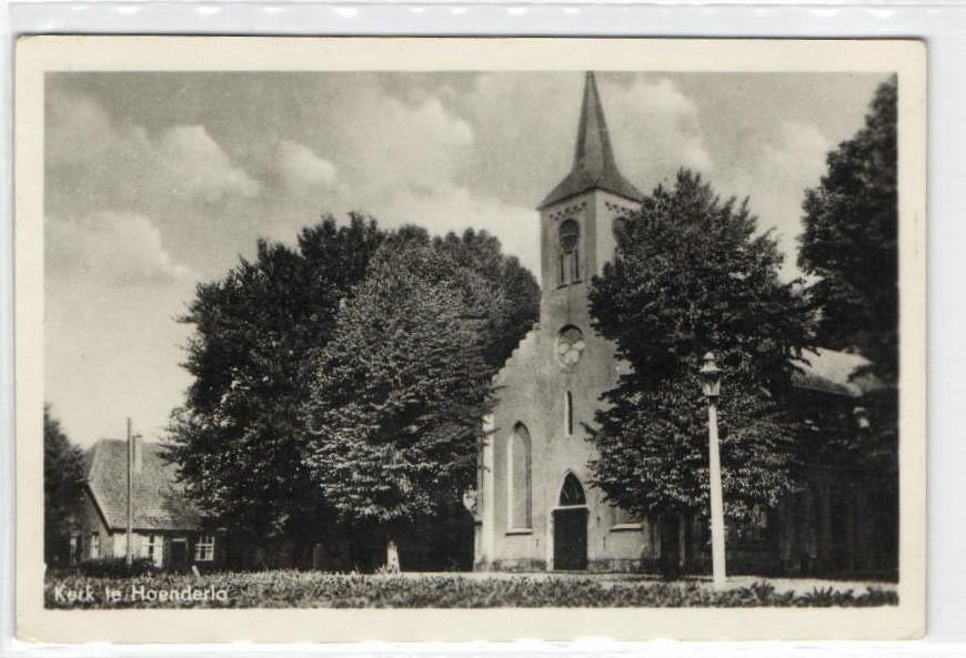 Kerk te Hoenderlo - 1947 gelopen, Verzamelen, Ophalen of Verzenden, Voor 1920, Gelopen, Noord-Brabant