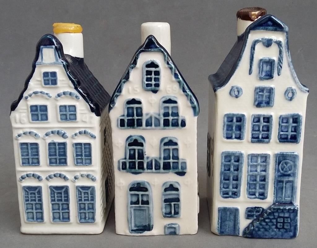 Oude Vintage KLM Huisjes Rynbende Henkes Bols Jenever, Nvt., Ophalen of Verzenden, Zo goed als nieuw, Nvt.