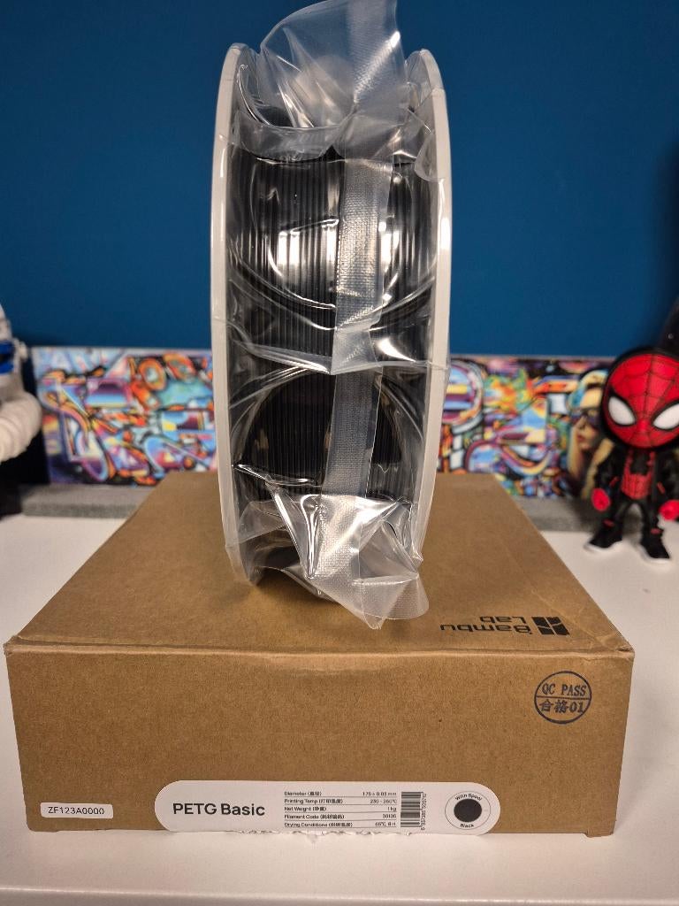 Bambu Lab PETG Basic - 1kg - Black (Zwart) - Incl. Spool, Computers en Software, 3D-printerbenodigheden, Ophalen of Verzenden