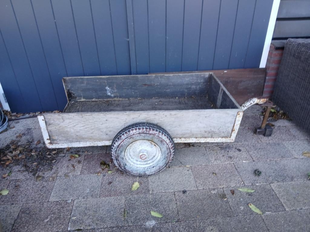 Degelijke aanhanger voor skelter, quad of grasmaaier, Ophalen, Gebruikt