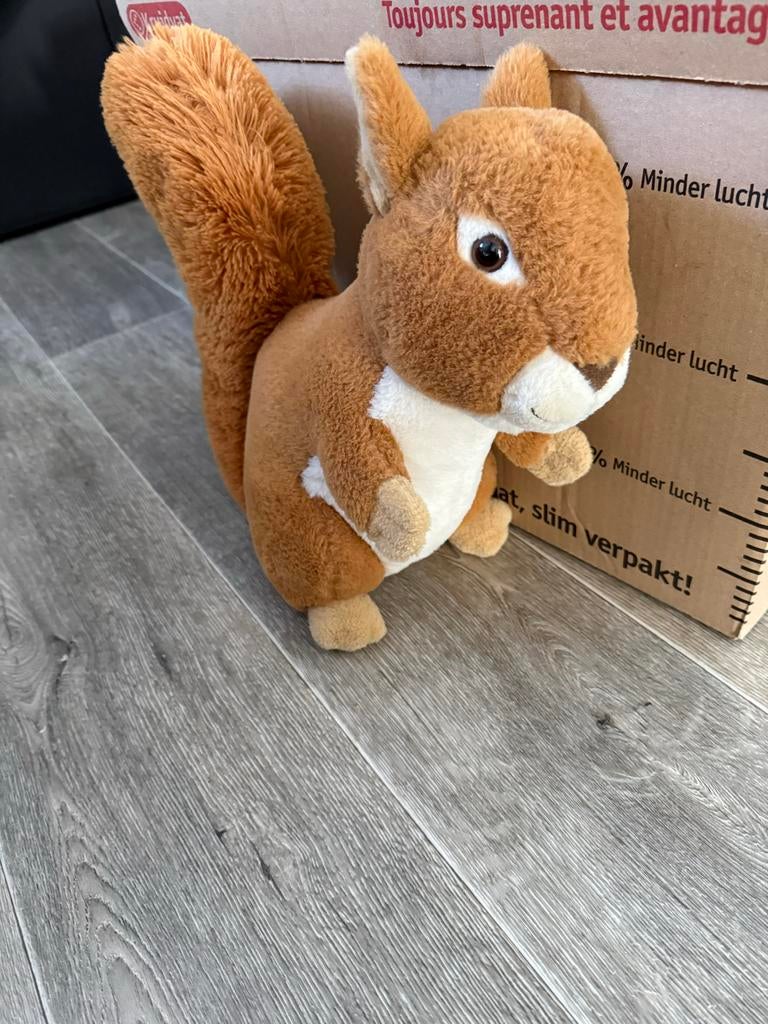 Eekhoorn knuffel, Gebruikt, Overige typen, Ophalen of Verzenden, Middelgroot (20 tot 80 cm)