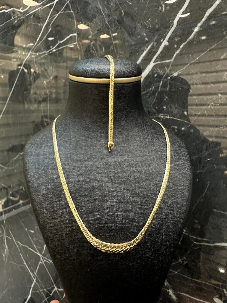 18k Gouden Italiaanse Set: Armband & Collier, Ophalen of Verzenden, Nieuw, Goud
