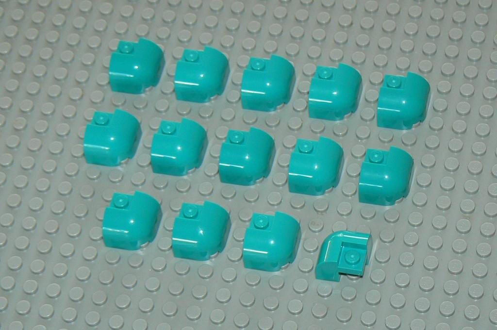 L583 Gebogen stenen 2x2 hoek dark turquoise 14 st., Ophalen of Verzenden, Nieuw, Losse stenen, Lego