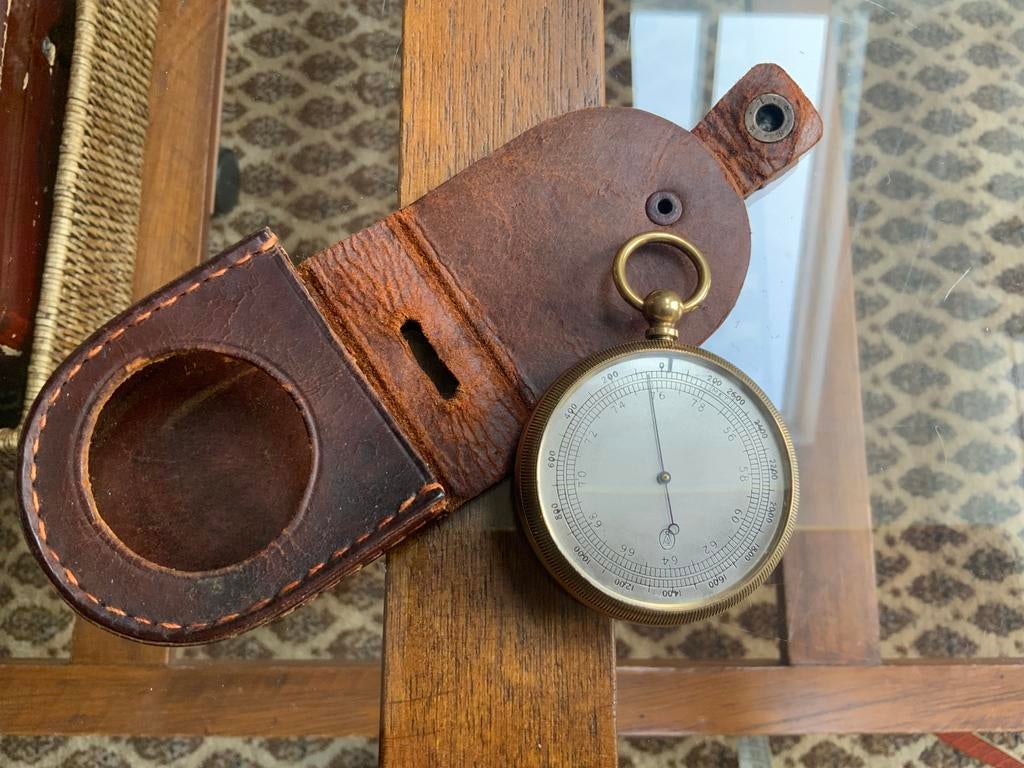 Antieke Zak Barometer Altimeter Weerstation, Audio, Tv en Foto, Weerstations en Barometers, Ophalen of Verzenden, Zo goed als nieuw