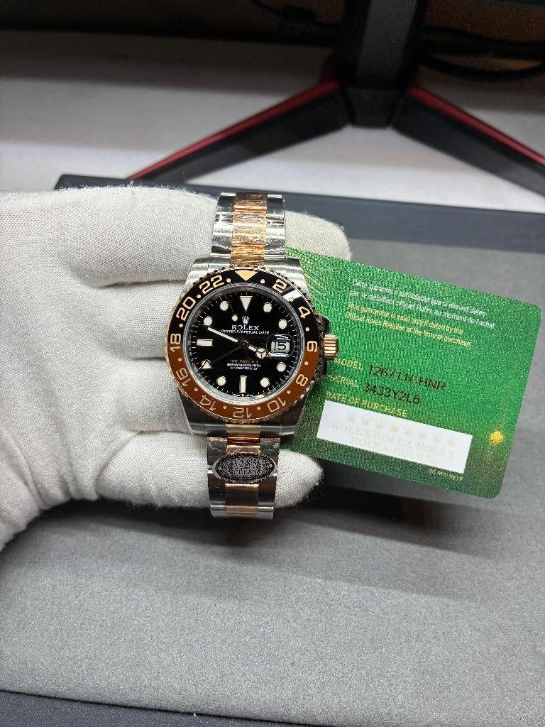 Rolex GMT-master II Root beer 40mm, Ophalen of Verzenden, Nieuw, Staal, Rolex