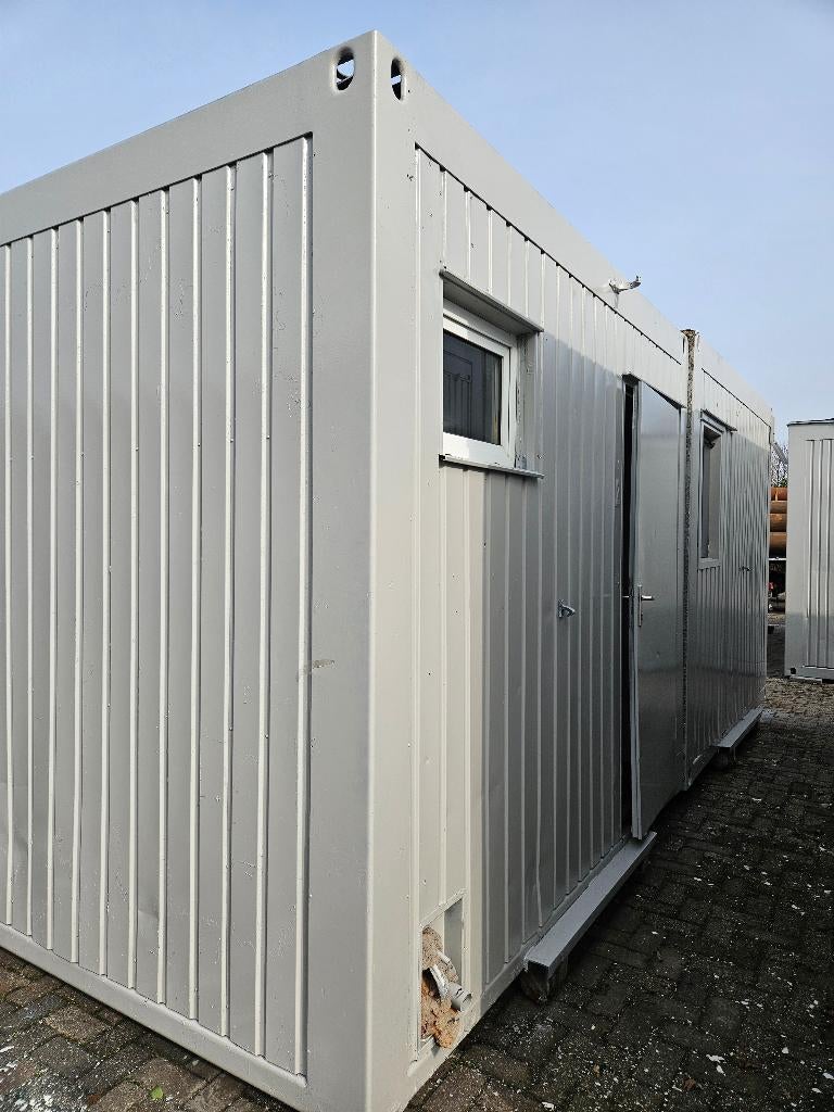 Kantoorunit, Bouw-schaftkeet, Woonunit, Directiekeet. 6 x 6, Ophalen, Gebruikt