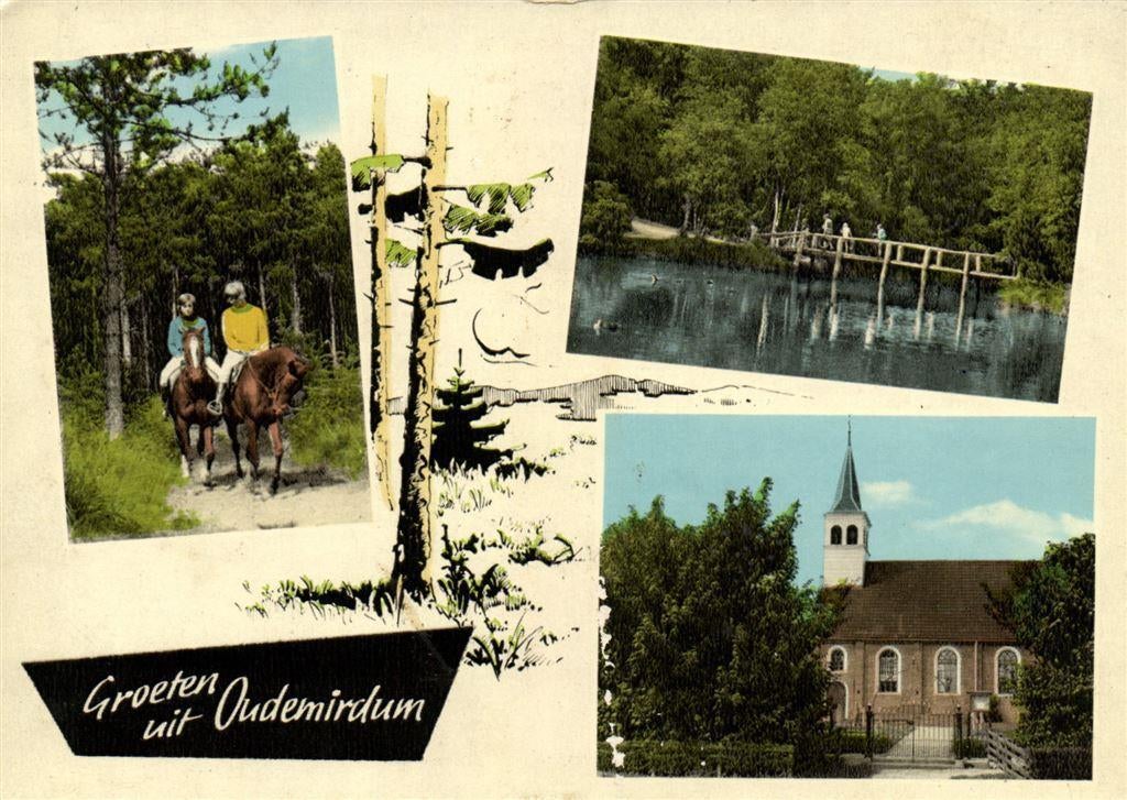 Groeten uit Oudemirdum - 3 afb - 1972 gelopen, Ophalen of Verzenden, Voor 1920, Gelopen, Noord-Brabant