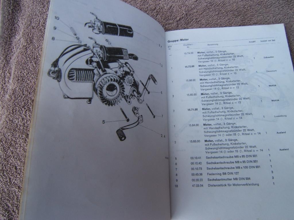 Onderdelen boekje Kreidler Florett  Eitank en SuperTS, Fietsen en Brommers, Ophalen of Verzenden, Gebruikt, Overige typen