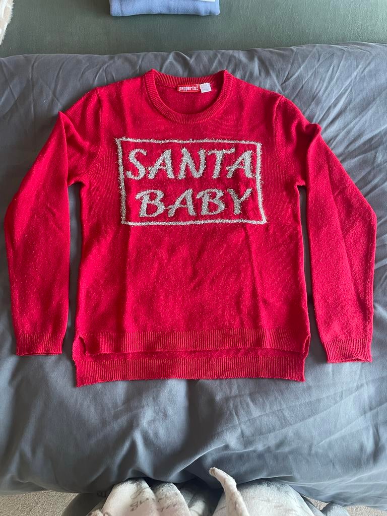 Pepperts! Kersttrui "Santa Baby" - Maat 134/140, Kinderen en Baby's, Kinderkleding | Maat 134, Ophalen of Verzenden, Gebruikt