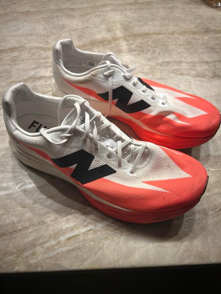 New Balance FuelCell SuperComp Elite v3 Hardloopschoenen, Kleding | Heren, Schoenen, Ophalen of Verzenden, Zo goed als nieuw, Wit