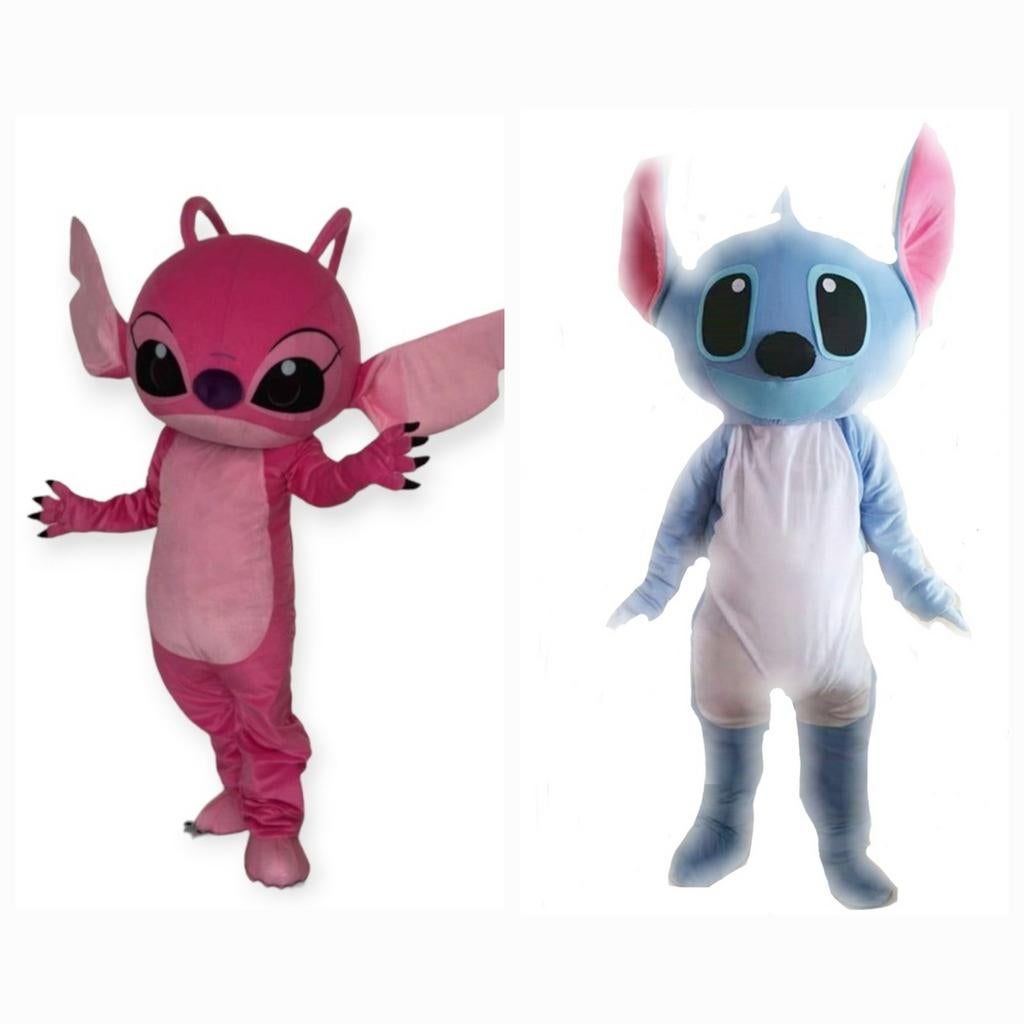 Angel en Stitch mascotte, Hobby en Vrije tijd, Feestartikelen | Verhuur, Ophalen, Verjaardag