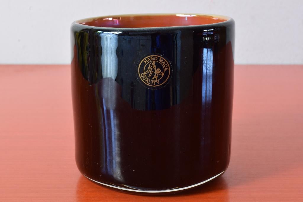 Prachtige handgemaakte glazen Des Pots bloempot, Overige materialen, Rond, Ophalen of Verzenden, Zo goed als nieuw