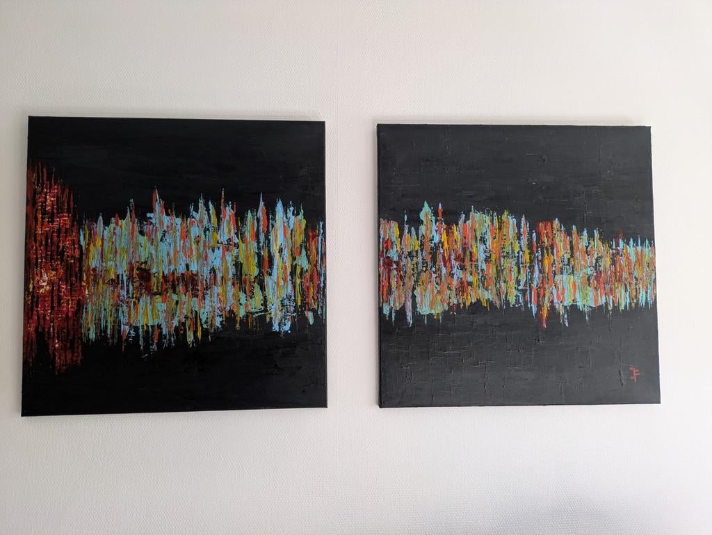 Tweeluik City View By Night van John Foppen, Ophalen of Verzenden