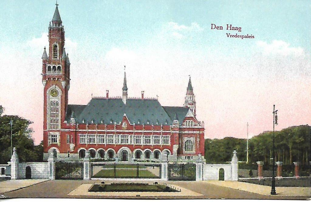 Den Haag- -Vredespaleis., Verzenden, 1920 tot 1940, Ongelopen, Zuid-Holland