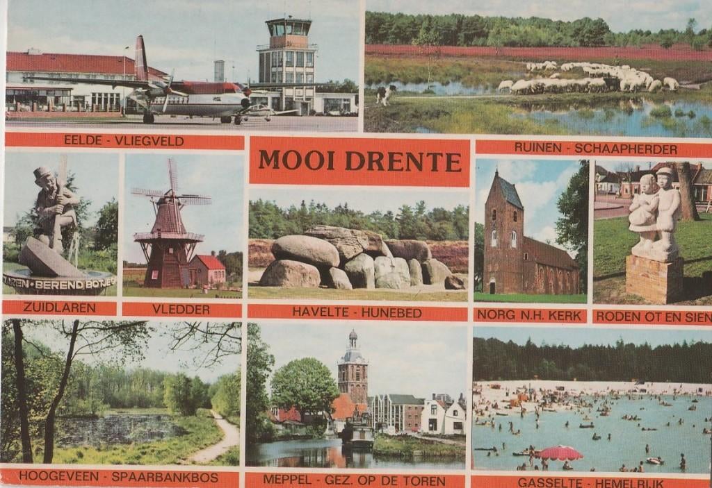Mooi Drente Eelde Vliegveld- Havelte Hunebed-Ruinen Schapen, Verzenden, 1980 tot heden, Gelopen, Drenthe