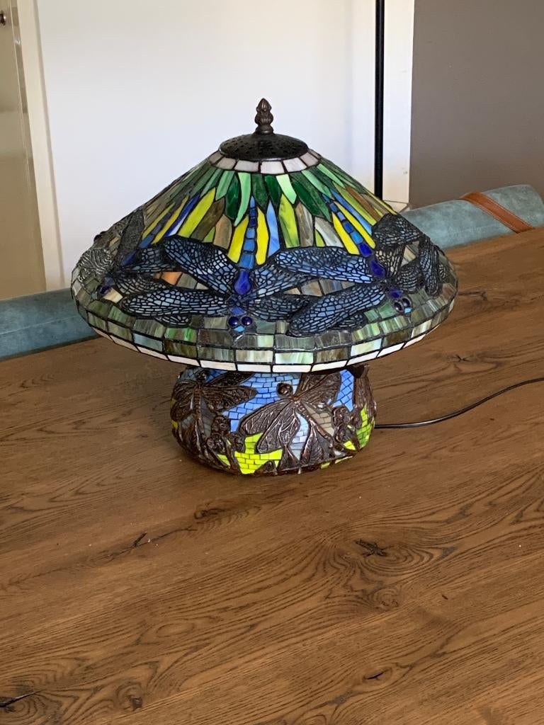 Tiffany Libelle Lamp, Ophalen, Gebruikt, Klassiek Tiffany, Glas