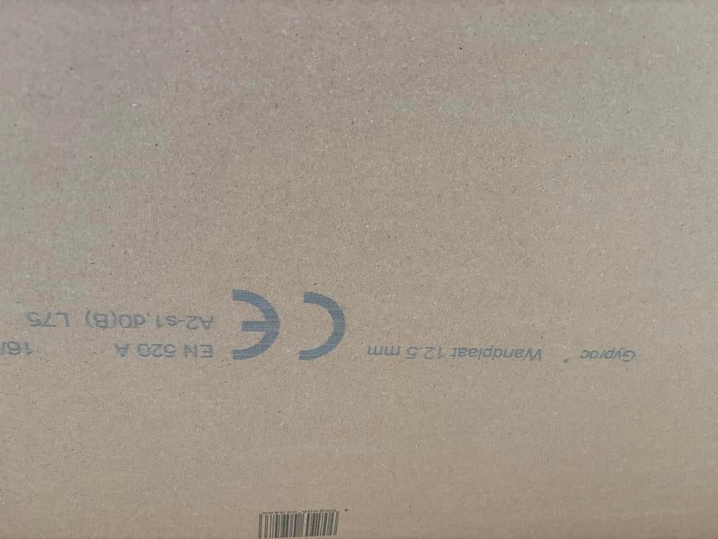 Gyproc Gipsplaat AK 260x60cm 12,5mm (2 stuks), Ophalen, Nieuw, Overige materialen, Minder dan 20 mm