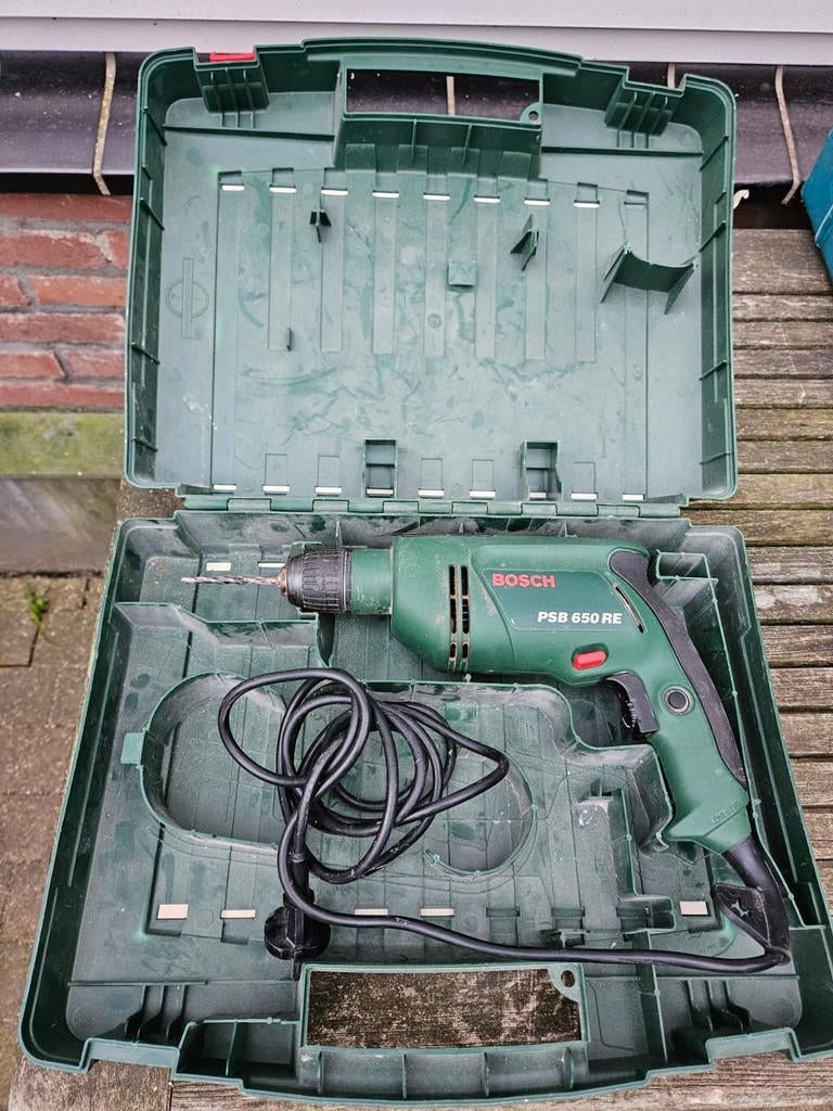 GROOT PAKKET oa Bosch PSB 650 RE Klop boormachine schuur 💫, Doe-het-zelf en Verbouw, Gereedschap | Boormachines, Gebruikt, Boormachine