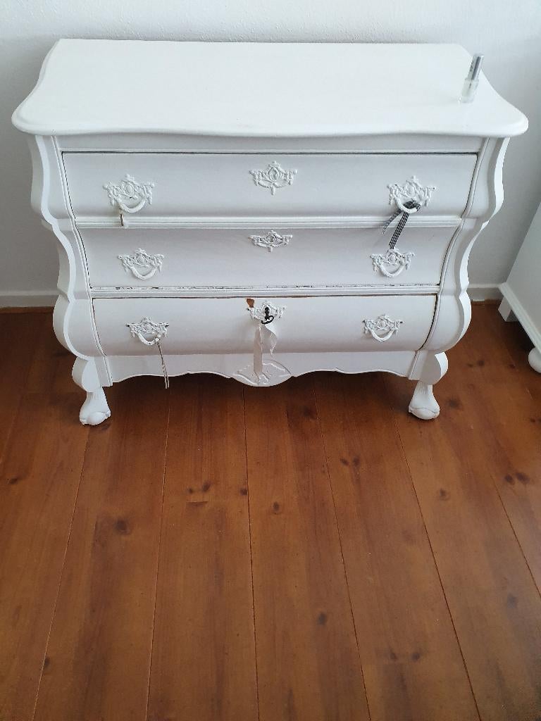 Buikkastje met klep en lade, kleur wit, Ophalen, Gebruikt, Minder dan 150 cm, Minder dan 100 cm