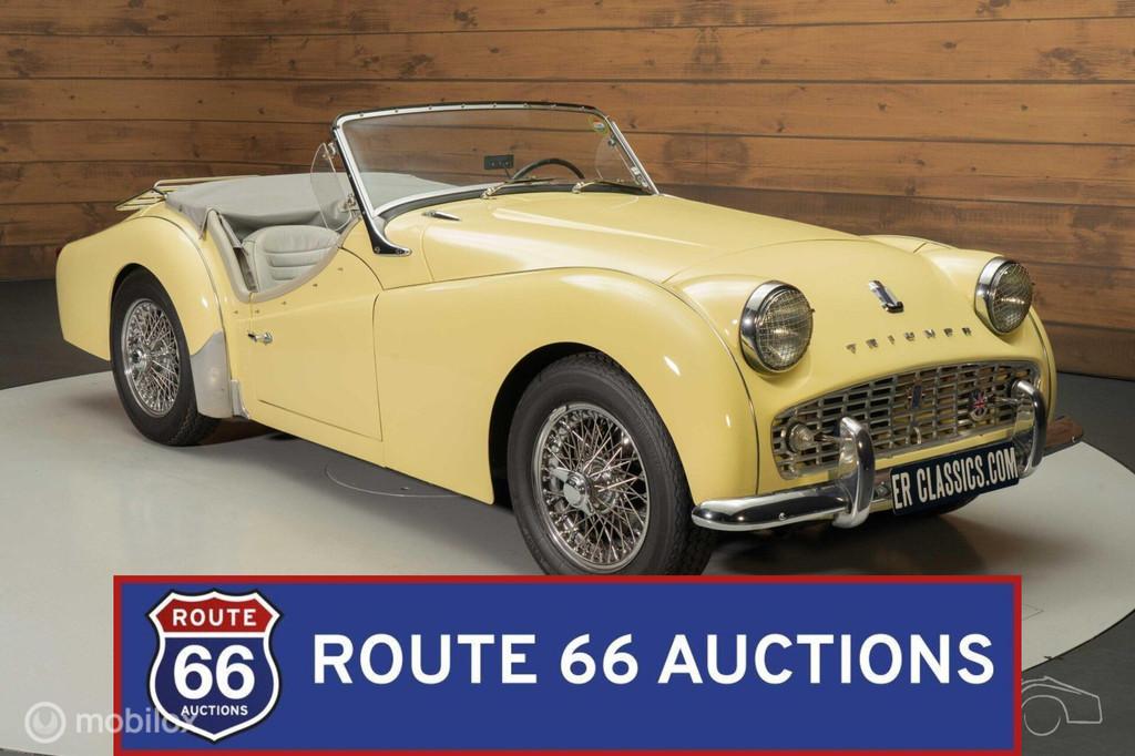 Triumph TR3A | 1959 | Route 66 Auctions, Overige carrosserieën, Triumph, Zwart, Bedrijf