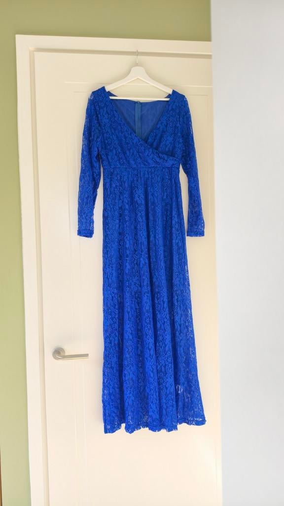Zwangerschapsjurk M - Bruiloft, Feestje, Fotoshoot, Kleding | Dames, Positiekleding, Gedragen, Maat 38/40 (M), Blauw, Ophalen of Verzenden